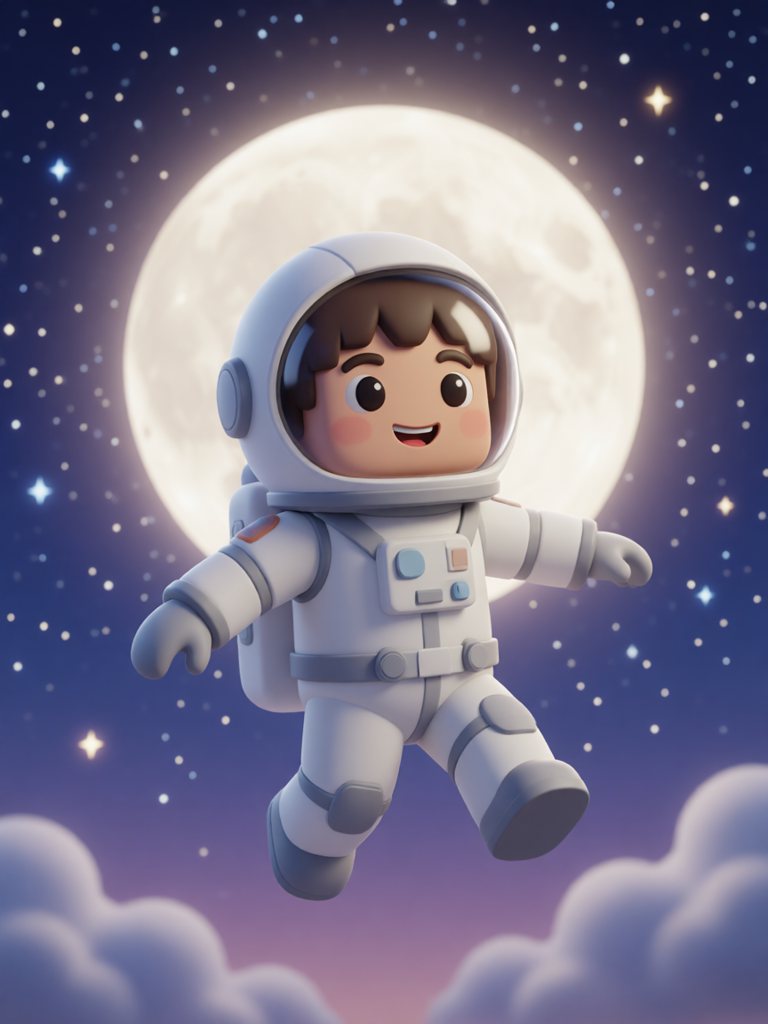 astronaut 情景插画