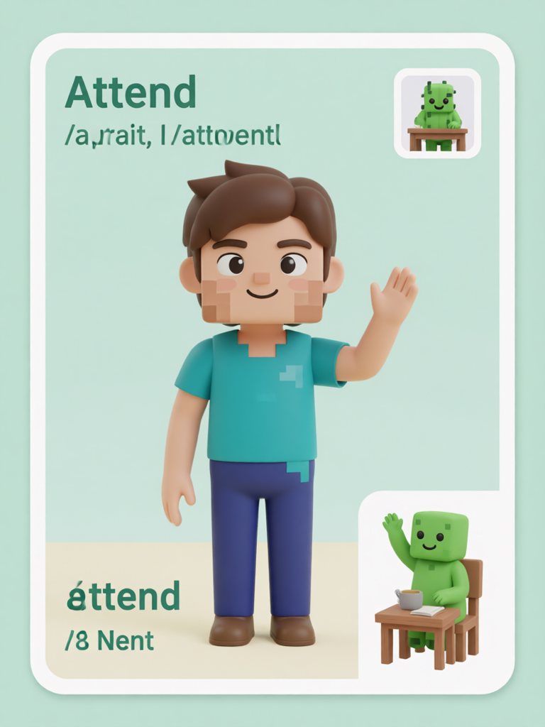 attend 插画