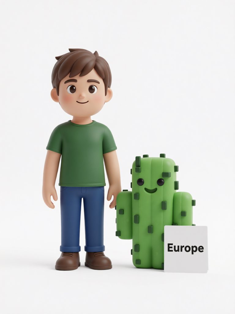 Europe 单词卡插画