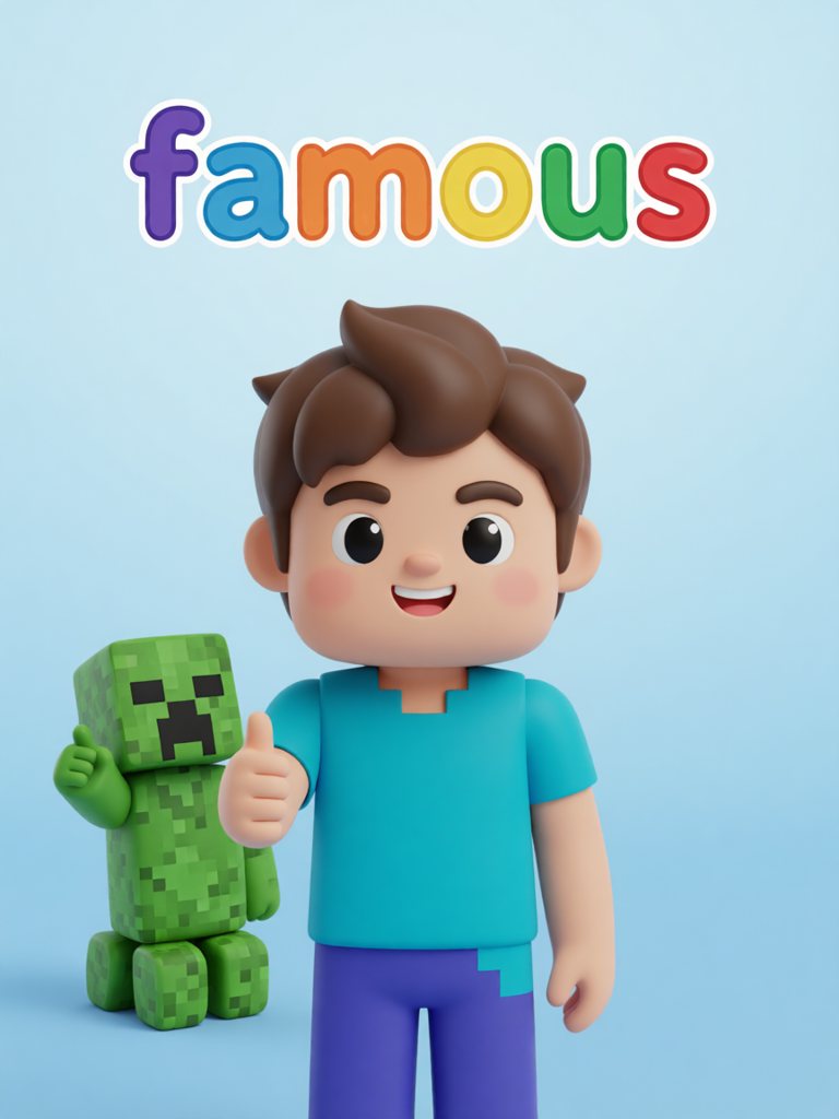 famous 单词卡插画
