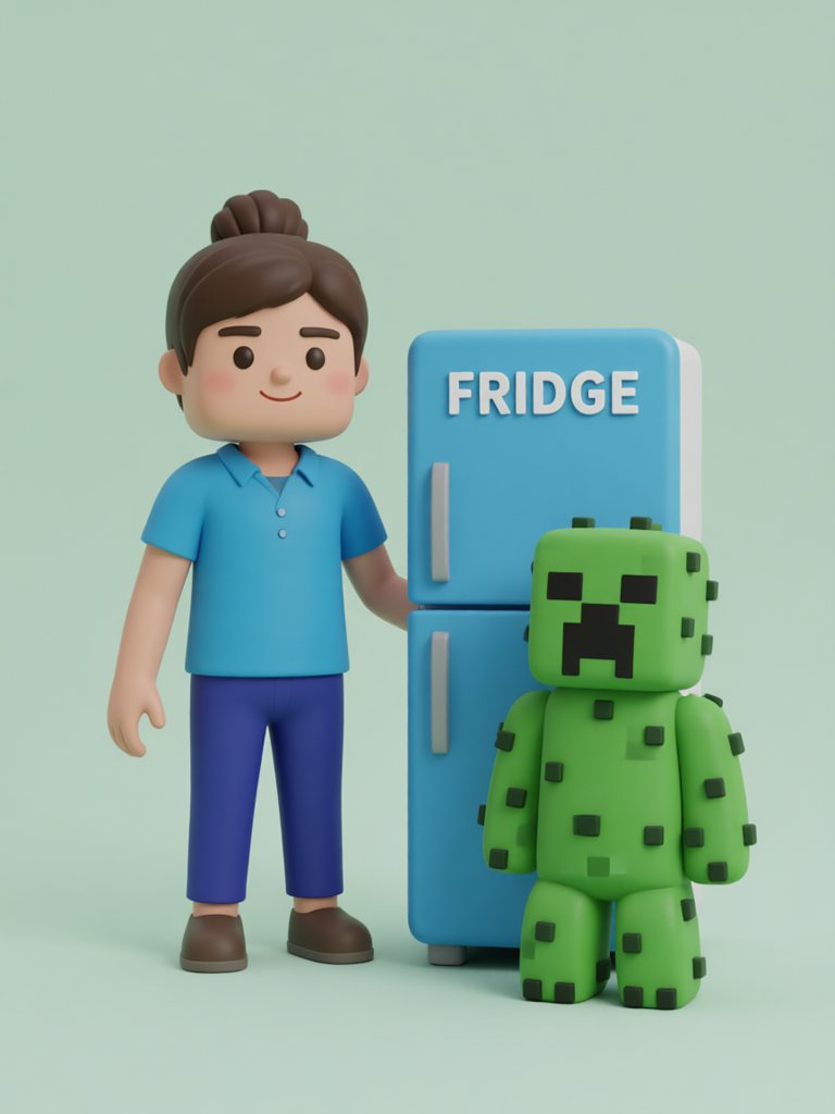 fridge 单词卡插画
