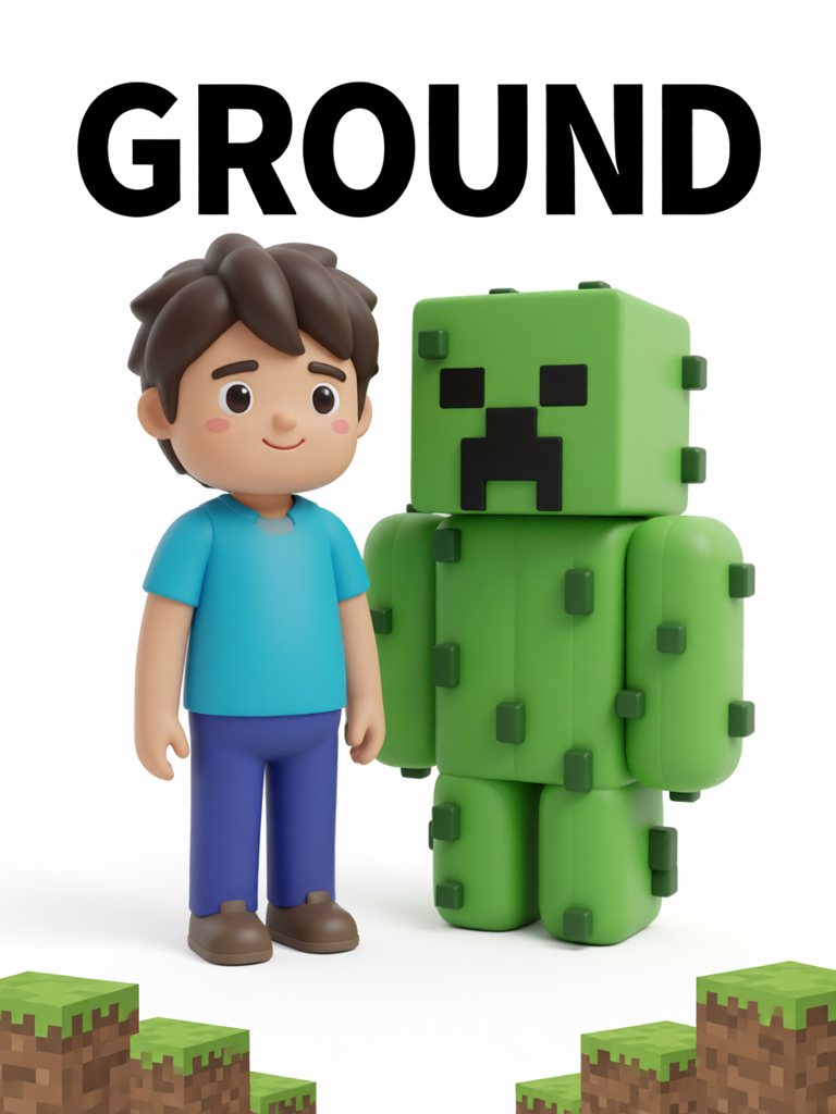 ground 单词卡插画