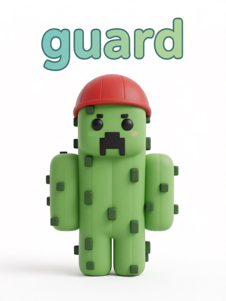 guard 单词卡插画