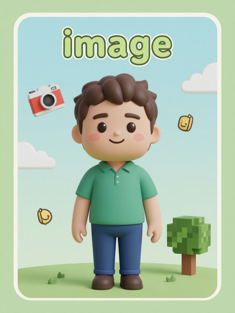 image 单词卡插画