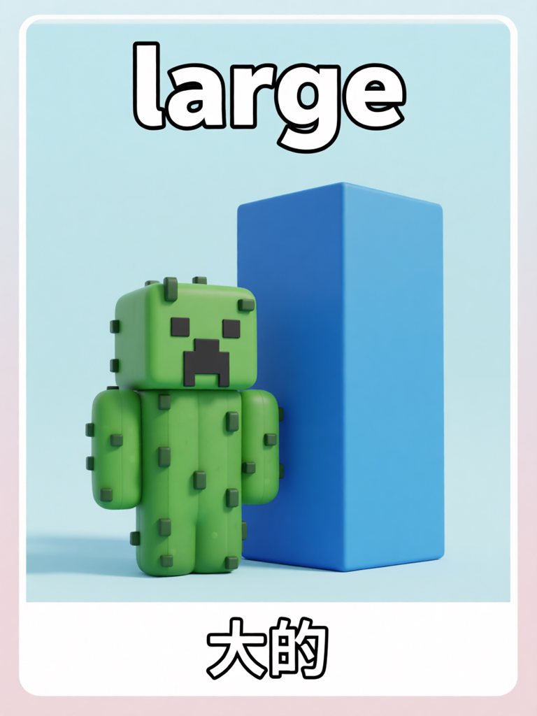 large 单词卡插画