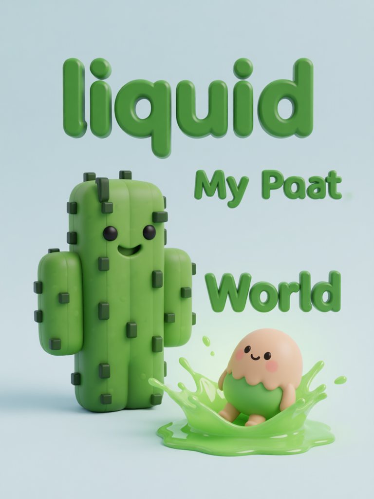 liquid 单词卡插画
