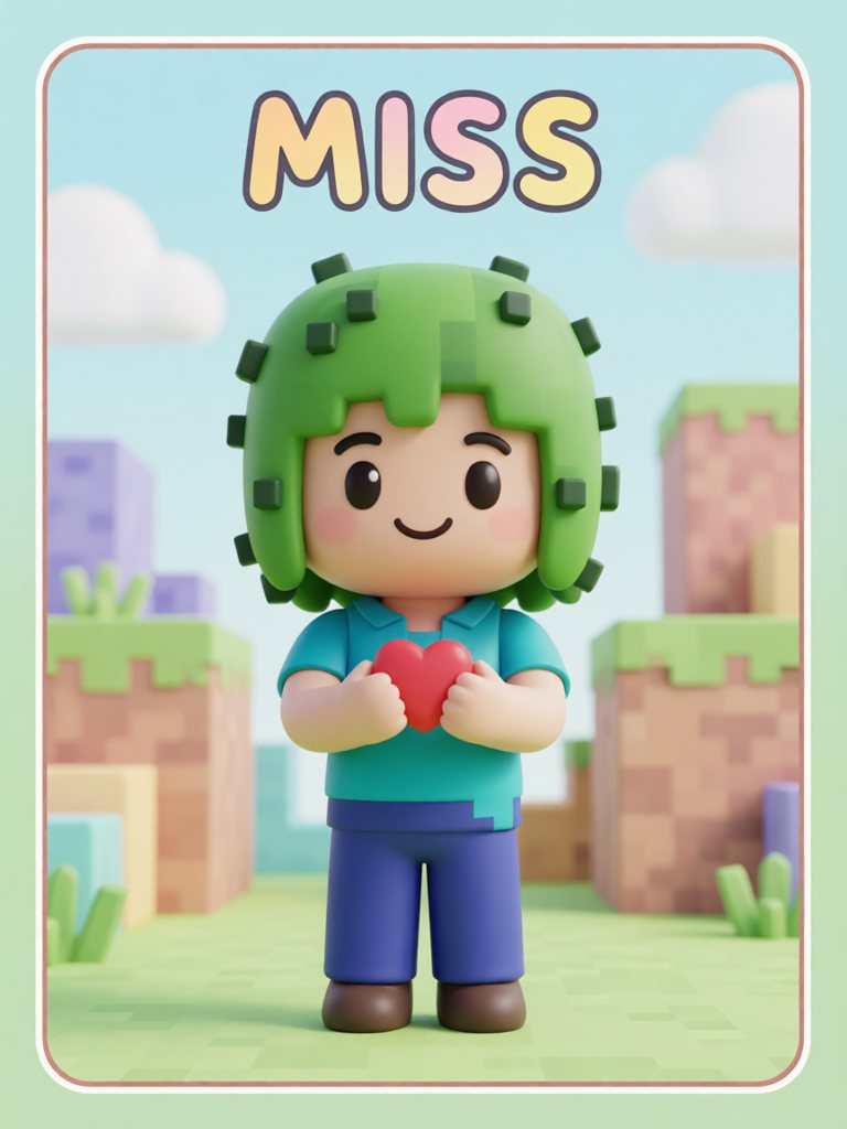 miss 单词卡插画