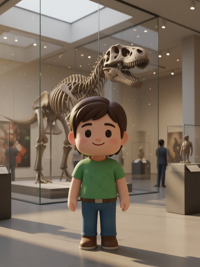 museum 情景插画