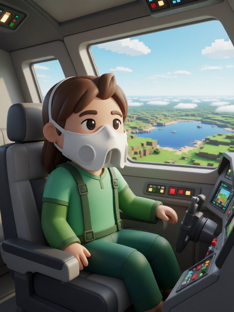 oxygen mask 情景插画