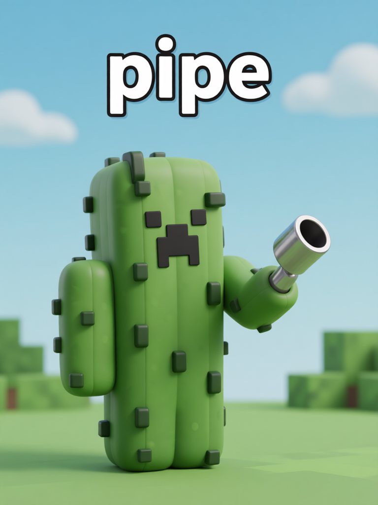 pipe 单词卡插画