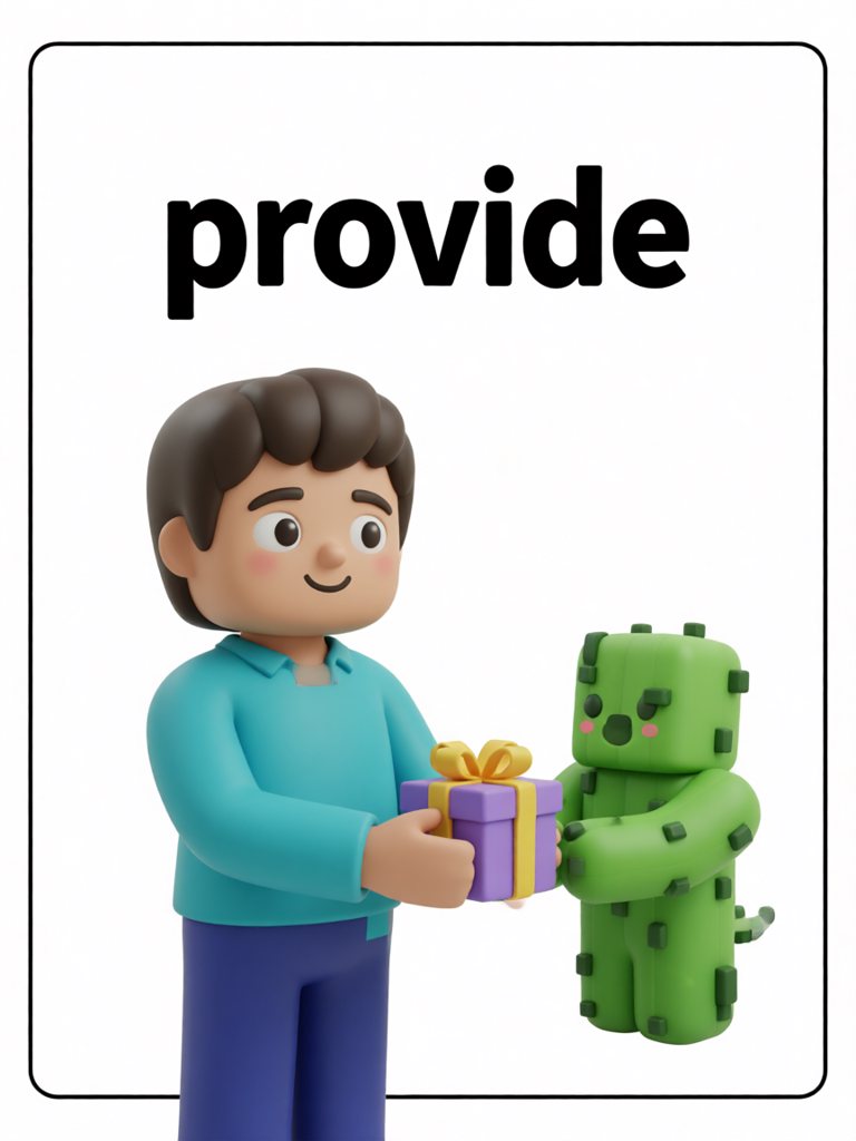 provide 单词卡插画
