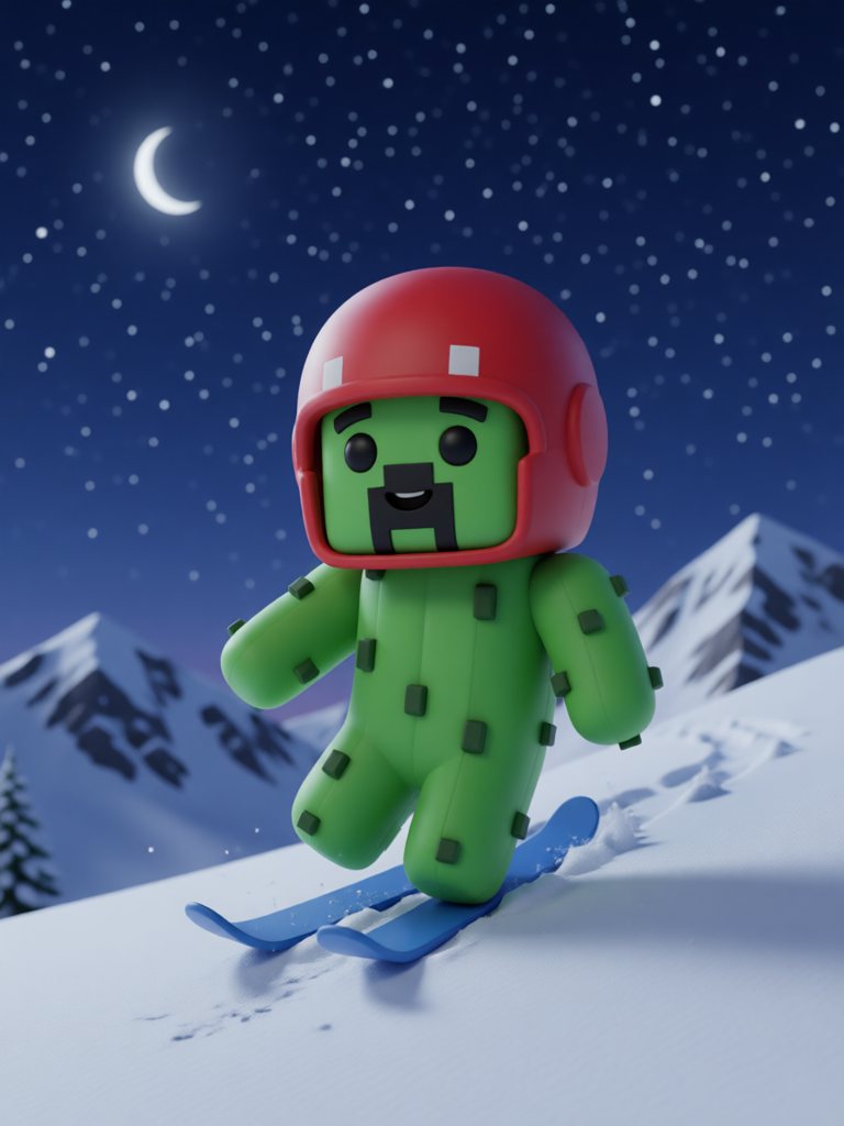 ski 情景插画