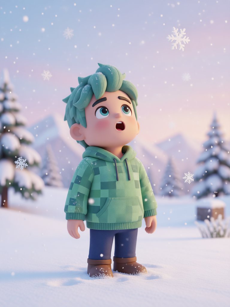 snow 情景插画