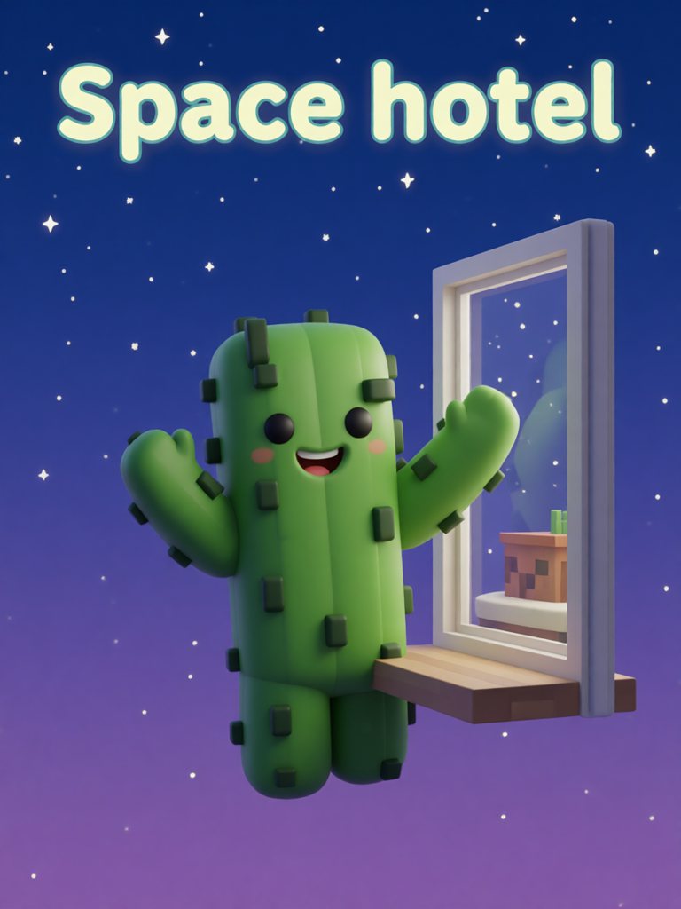 space hotel 插画