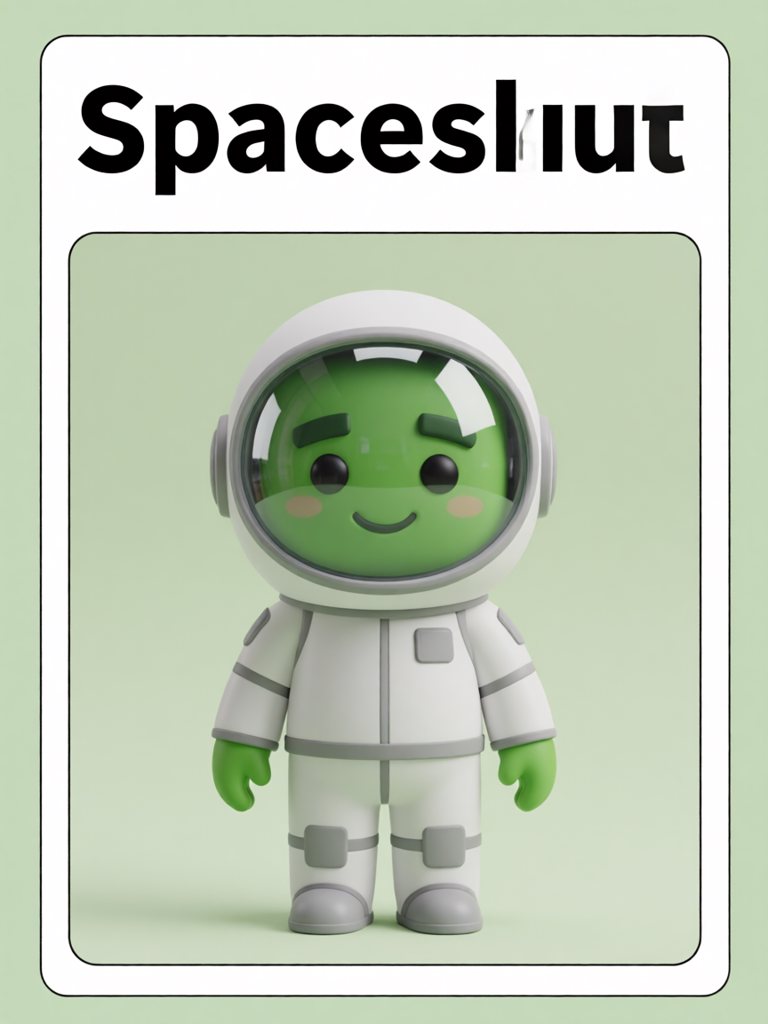spacesuit 单词卡插画