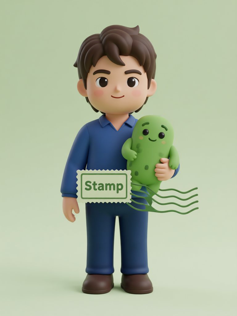 stamp 单词卡插画