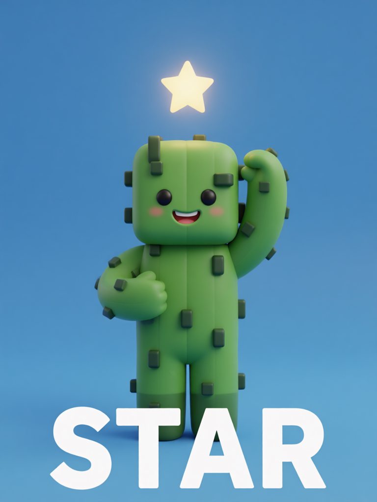 star 单词卡插画