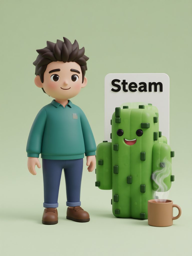 steam 单词卡插画