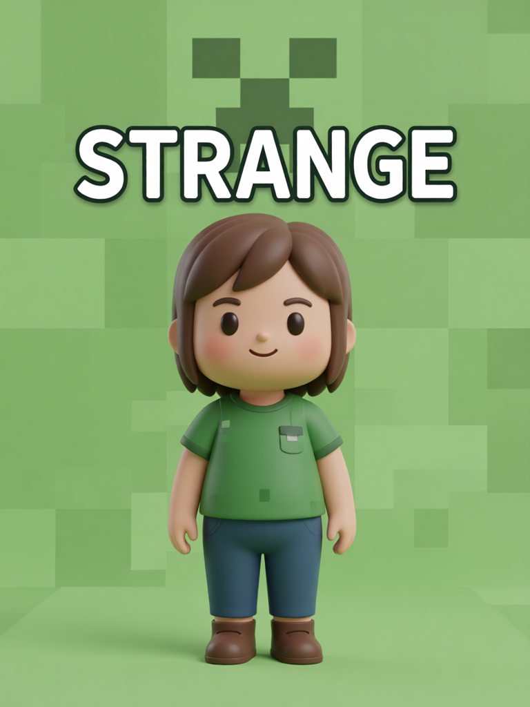 strange 单词卡插画