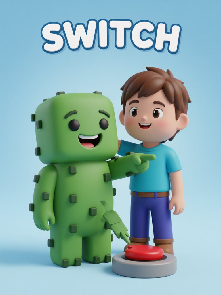 switch 单词卡插画