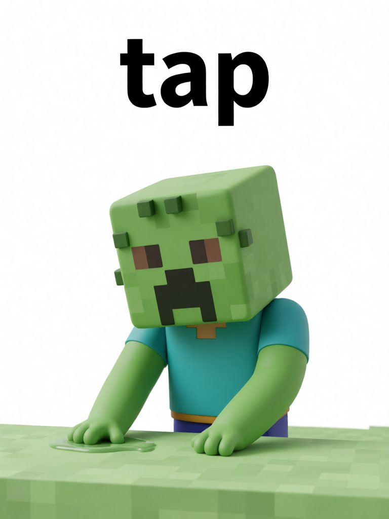 tap 单词卡插画