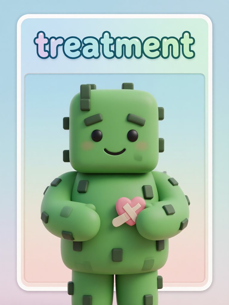 treatment 单词卡插画